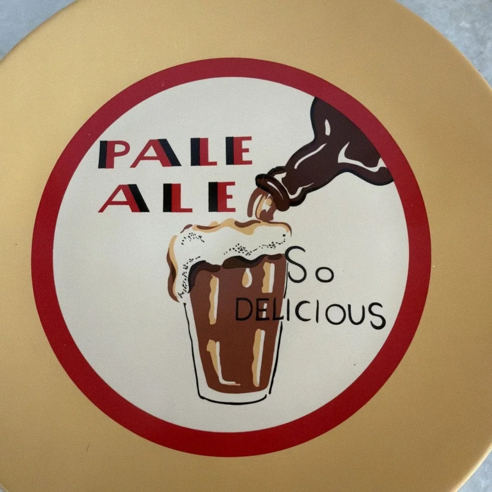Set Of 4 Pottery Barn Beer Plates Appetizer Snack Salad Dessert 8 inch GW997